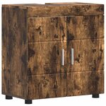 vidaXL Ensemble d'armoire de salle de bain TULUM Chêne fumé