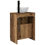 vidaXL Meuble de salle de bain avec évier Bois ancien 54 x 35 x 83 cm