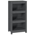 vidaXL Bibliothèque Gris 50x35x97 cm Bois de pin massif