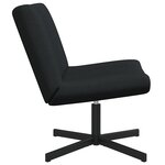 vidaXL Chaise pivotante Noir Tissu  Métal Standard Pivotante