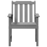 vidaXL Chaise de jardin. 4 Pièces Gris clair 65.5 x 55.5 x 88cm Plastique