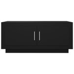 vidaXL Table basse noir 102x50x45 cm bois d'ingénierie