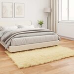 vidaXL Tapis en fausse Tafalla Crème 140 x 200 cm Polyester