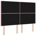vidaXL Tête de lit à boutons en cristal  rose  160 cm  velours