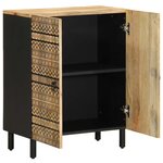 vidaXL Buffet 60x33 5x75 cm bois de manguier brut massif