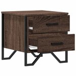 vidaXL Table de chevet chêne marron 40x41x40 cm bois d’ingénierie