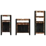 vidaXL Ensemble de mobilier de salle de bain avec étagère avec stockage avec porte 3 Pièces