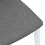 vidaXL Chaises à manger coussins 2 Pièces blanc bois massif caoutchouc