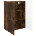 vidaXL Armoire Murale Chêne fumé 66 x 34 5 x 90 cm Bois d'ingénierie