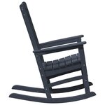 vidaXL Chaise à bascule de jardin Bleu marine HDPE