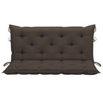 vidaXL Balancelle avec coussin taupe 120 cm Bois de teck solide