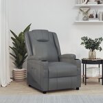 vidaXL Fauteuil inclinable Anthracite Similicuir