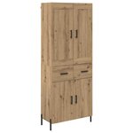 vidaXL Haut Armoire 2 Pièces Chêne artisanal Bois d'ingénierie