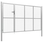 vidaXL Portillon Acier 350 x 150 cm Argenté