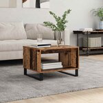 vidaXL Table basse Bois ancien 60 x 50 x 40 cm Bois d'ingénierie