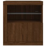 vidaXL Buffet avec lumières LED chêne marron 60 5x37x67 cm