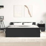 vidaXL Cadre de lit sans matelas noir 135x190 cm