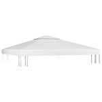 vidaXL Toile de toit de belvédère 2 niveaux 310 g/m² 3x3 m Blanc