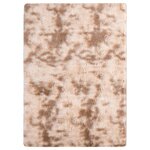 vidaXL Tapis à poils longs Crème 170x120 cm