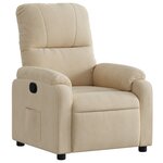 vidaXL Fauteuil inclinable crème tissu microfibre