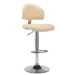 vidaXL Tabouret de bar Crème Similicuir
