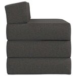 vidaXL Canapé-lit pliable Gris foncé 200 x 70 x 15 cm Tissu