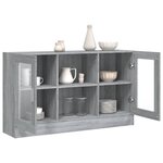 vidaXL Armoire à vitrine Sonoma gris 120x30 5x70 cm Bois d'ingénierie