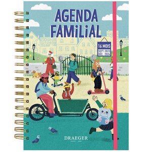 Agenda Familial 2023-2024 - 18x25 5 Cm - Septembre 2023 À Décembre 2024 - L'organise Tout - Draeger paris