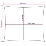 vidaXL Voile de parasol tissu oxford rectangulaire 2x2 5 m noir