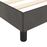 vidaXL Cadre de lit sans matelas gris foncé 137x190 cm velours