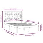 vidaXL Cadre de lit sans matelas bois massif 120x200 cm
