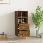 vidaXL Buffet Chêne fumé 34 5x34x90 cm Bois d'ingénierie