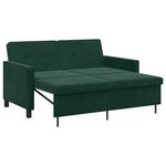 vidaXL Canapé-Lit Vert foncé Tissu