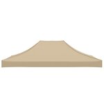 vidaXL Toit de tente de réception 4x3 m Beige 270 g/m²