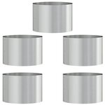 vidaXL Cache-pot de jardin 5 Pièces Argent 30 x 30 x 20 cm