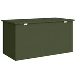 vidaXL Boîte de Rangement Extérieure Vert olive 100 x 50.5 x 50 cm