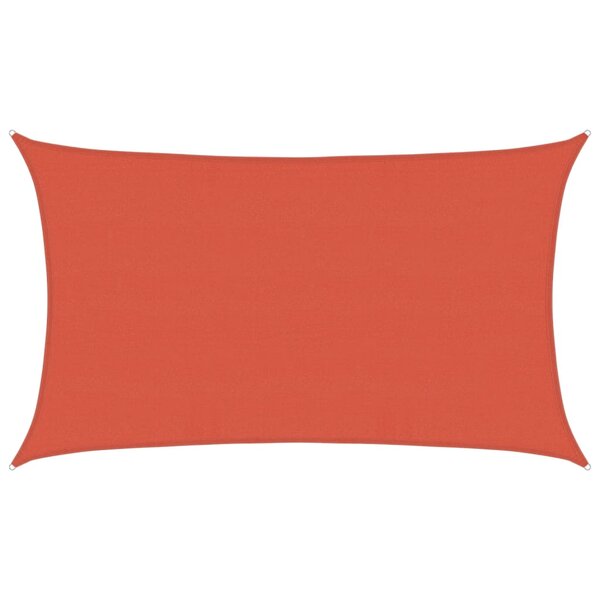 vidaXL Voile d'ombrage 160 g/m² Terre cuite 5x8 m PEHD