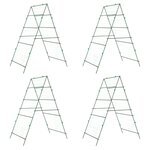 vidaXL Treillis de jardin pour plantes grimpantes 4 Pièces forme A acier