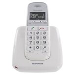 TELEFUNKEN TELEPHONE DECT SOLO SENIOR GROSSES TOUCHES TD 301  COMPATBILE APPAREIL AUDITIF MAINS LIBRES BLANC