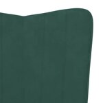 vidaXL Chaise de relaxation Vert foncé Velours