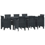 vidaXL Ensemble de salle à manger pour jardin 9 Pièces Anthracite