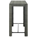 vidaXL Table de bar de jardin Gris 140 5x60 5x110 5 cm Résine tressée