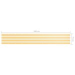 vidaXL Écran de balcon Blanc et jaune 75x500 cm Tissu Oxford