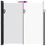vidaXL Auvent latéral rétractable blanc 200x600 cm