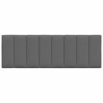 vidaXL Coussin de tête de lit gris foncé 120 cm tissu
