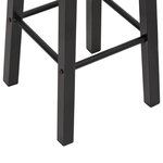 vidaXL Tabourets de bar lot de 2 noir MDF