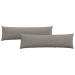 vidaXL Coussins de canapé 2 Pièces Taupe 145 x 40 cm tissu