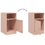 vidaXL Table de chevet rose 34 5x39x62 cm acier