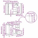 vidaXL Ensemble de mobilier de salle de bain 3 Pièces Bois ancien