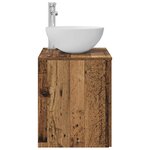 vidaXL Meuble lavabo mural Bois ancien 49 5 x 35 x 63 cm